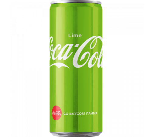 Напиток газированный лайм ж/б Кока-Кола 0,33л