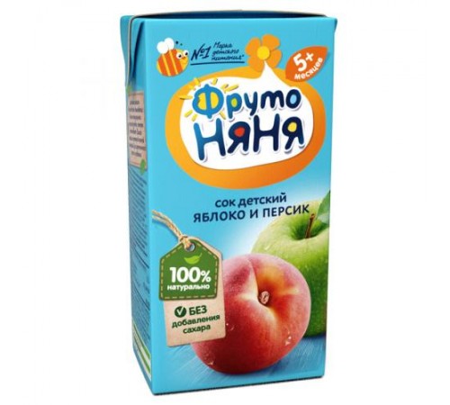 Сок Яблоко-персик ФрутоНяня 0,2л