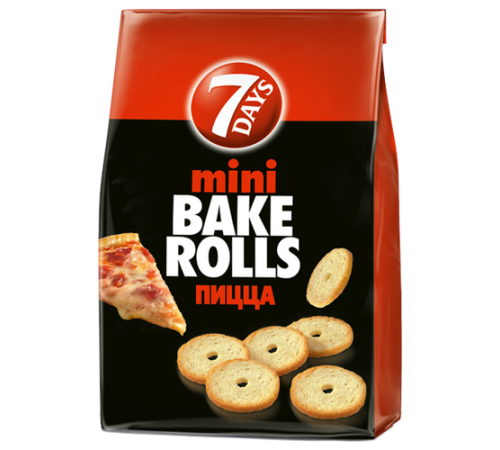 Сухарики Бейк Ролз пицца 7DAYS 80гр
