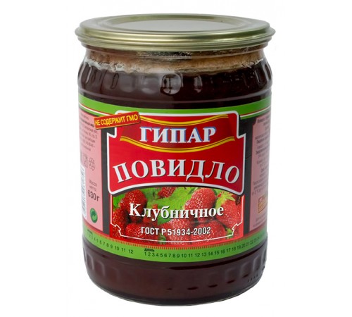 Повидло клубничное Гипар 630г