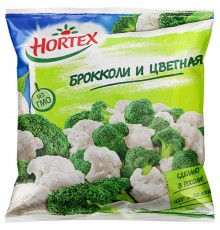 Смесь брокколи и цветная капуста замороженная  Хортекс 400 гр
