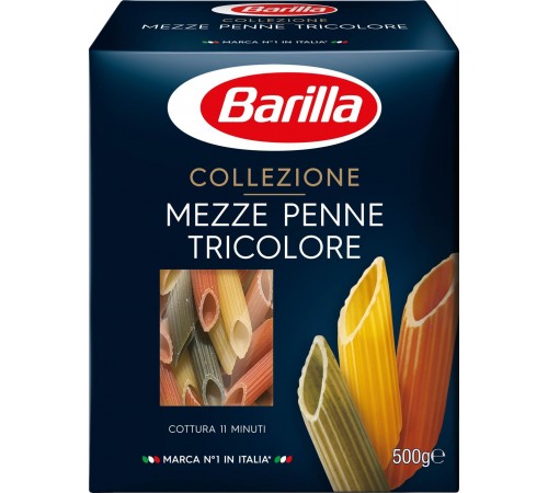 Макароны Мецце Пенне трехцветные Барилла 500г
