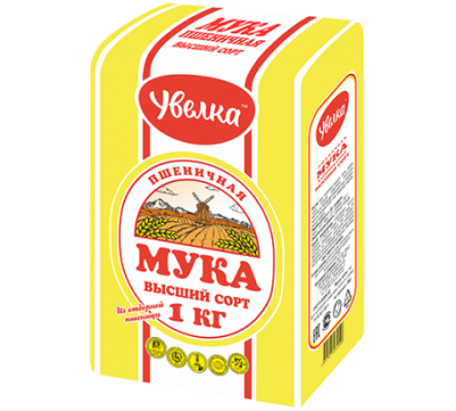 Мука пшеничная высшего сорта Увелка 1кг