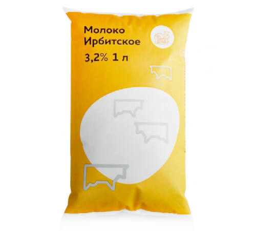 Молоко пастеризованное Ирбитское 0.9 л 3,2 %