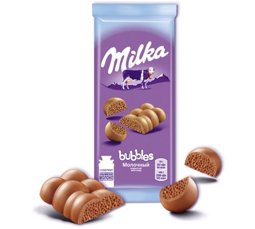 Шоколад молочный Милка Баблс 76гр
