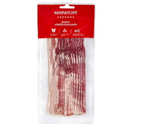 Бекон свиной Любительский охл DF 260г МИРАТОРГ ЗАО
