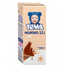 Молоко детское ультрапастеризованное Тёма 200г 3,2%