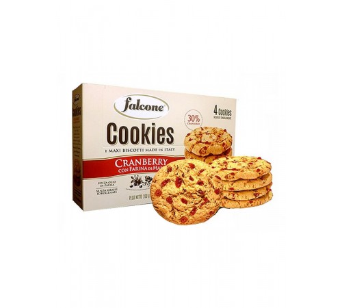 Печенье Кукис с клюквой и кукурузной мукой Falcone 200 гр