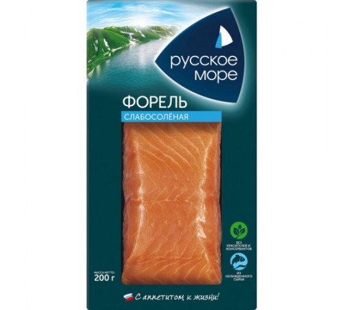 Форель филе-кусок с/с Русское море 200гр
