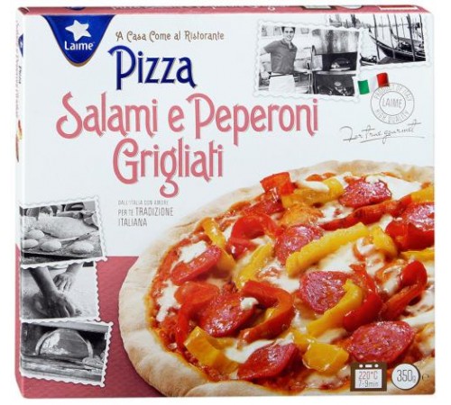 Пицца Салями с болгарским перцем замороженная Laime 350гр