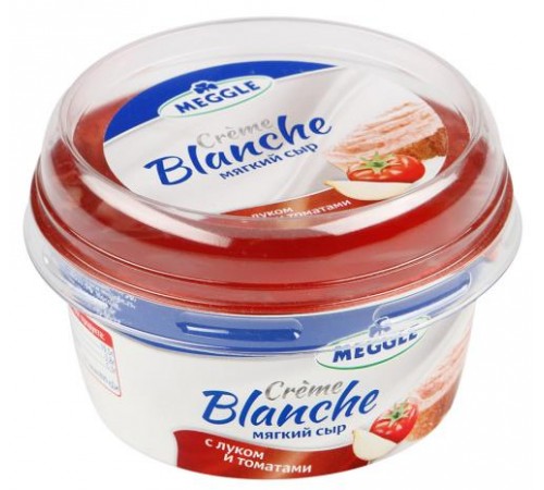 Сыр мягкий Крем Бланше  с луком и томатами 150 гр
