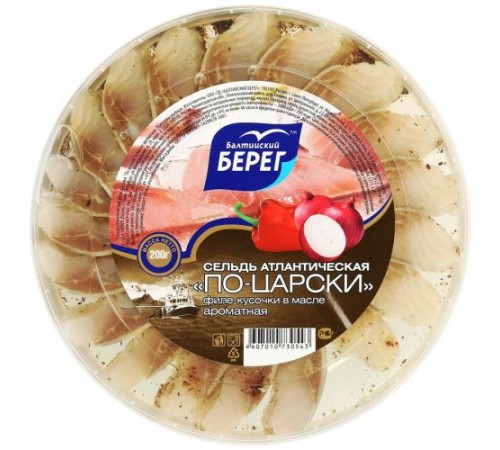 Сельдь в масле По-Царски ароматная Балтийский Берег 400г