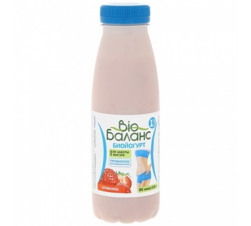 Биойогурт питьевой  Клубника Био-баланс 330 г 1,5%
