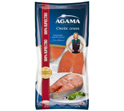 Семга стейк замороженный Агама 400 гр