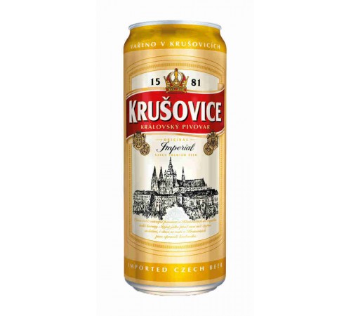 Пиво Крушовице Империал светлое банка 0,5л 5%