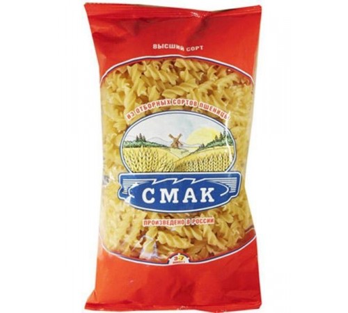 Макароны спирали Смак 400гр