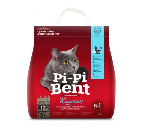 Наполнитель для кошачьих туалетов Pi-Pi  Bent 12 л