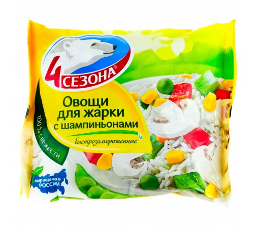 Овощи для жарки с рисом и шампиньонами 4 Сезона