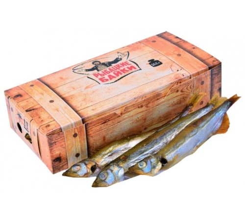 Мойва холодного копчения коробка Рыбацкие Байки 200 гр
