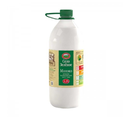 Молоко пастеризованное Село Зеленое 2л 3,2%