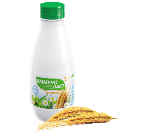 Биопродукт кисломолочный Злаки Иммунолакт 450 мл 2,5%
