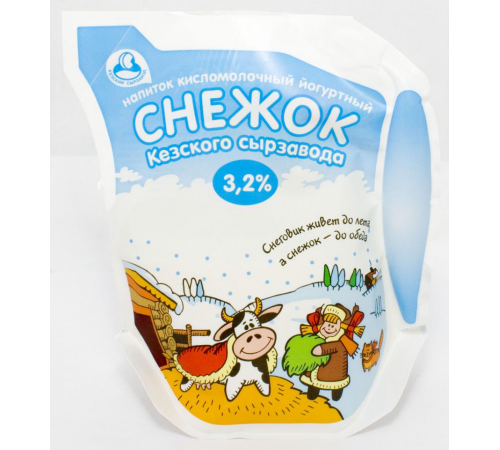 Напиток кисломолочный Снежок Кезский сырзавод  400 г 3,2%
