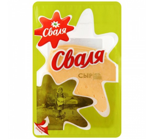 Сыр полутвердый Тильзитер нарезка Сваля 125 г 45%
