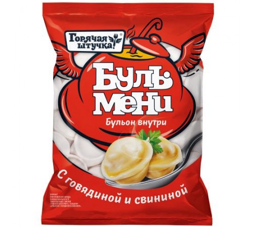 Пельмени Бульмени с говядиной и свининой 400гр Горячая штучка
