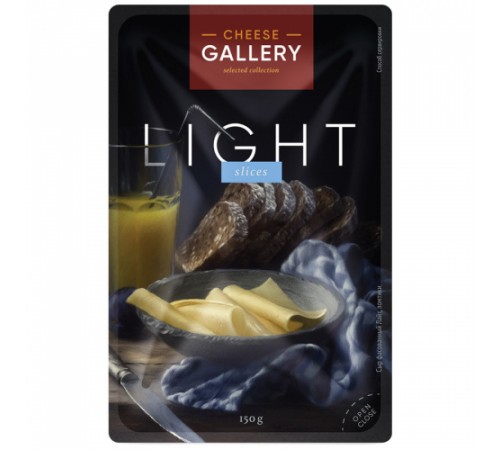 Сыр полутвердый Лайт нарезка Сheese Gallery 150 г 20%
