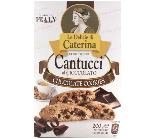 Печенье Кантуччи с шоколадом Le Delizie di Caterina 200 г
