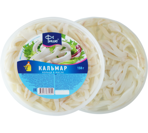 Кальмар кольца в масле Фише 150г
