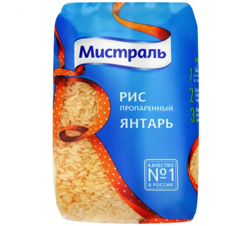 Рис длиннозерный пропаренный 800г Увелка