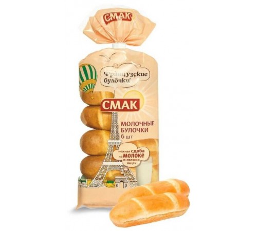 Булочка французская молочная СМАК 180 гр