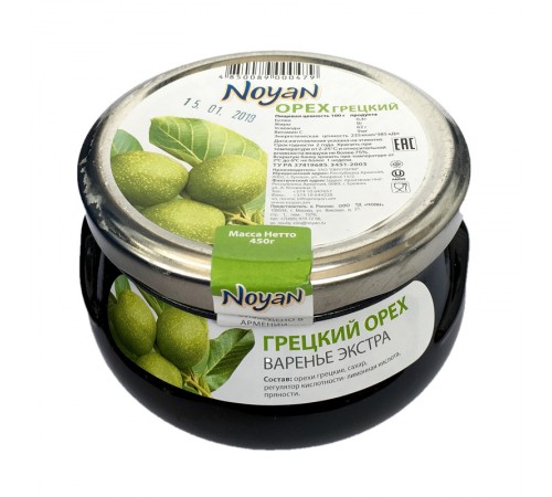 Варенье из грецких орехов экстра Ноян 450гр
