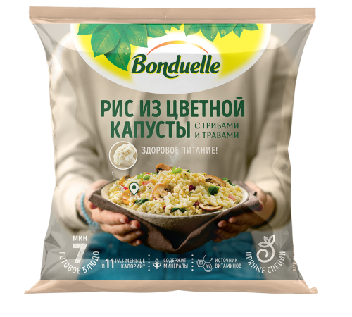 Смесь Рис из цветной капусты с грибами Бондюэль 400г
