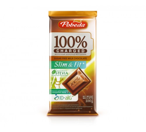 Шоколад молочный без сахара Победа 100 гр