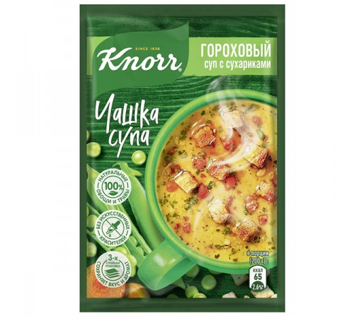 Суп гороховый с сухариками 21гр