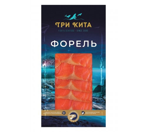Форель ломтики с/с Три кита 100гр
