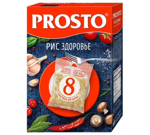 Рис Здоровье пакет д/варки PROSTO 8*62,5, 500 г