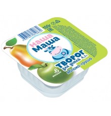 Творог Яблоко Груша Наша Маша 100г 4.2%