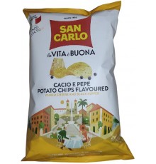 Чипсы картофельные Сан Карло со вкусом сыра и черного перца 100гр Италия