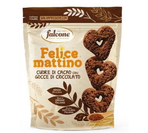 Печенье сдобное с какао и шоколадной крошкой Falcone 500 гр