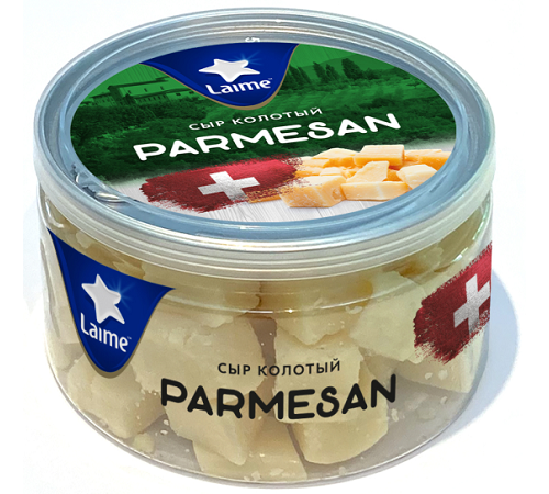 Сыр Пармезан колотый в банке Laime 150г 40%

