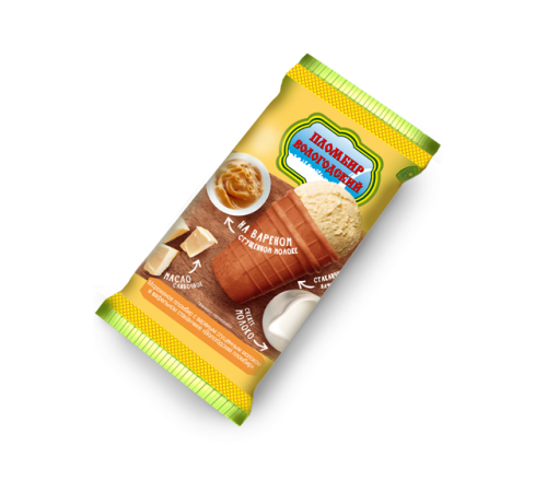 Мороженое пломбир с варенной сгущенкой Вологодский 60гр
