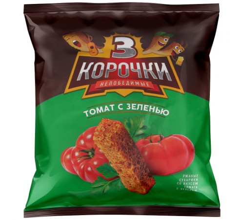 Сухарики Томат с зеленью 3 корочки 40 гр
