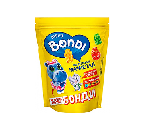 Мармелад с игрушкой Бегемотик Бонди 100 гр