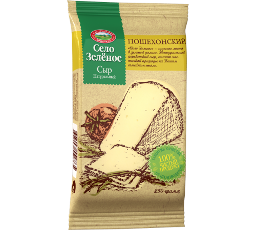 Сыр Пошехонский Село Зелёное  200г 45%

