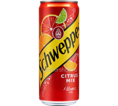 Напиток газированный Цитрус Микс ж/б Швепс 0,33 л