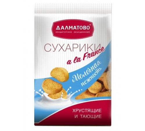 Сухарики Молочная нежность Далматово 200гр