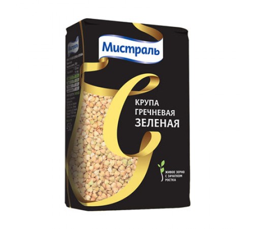 Крупа гречневая зеленая Мистраль 450 гр
